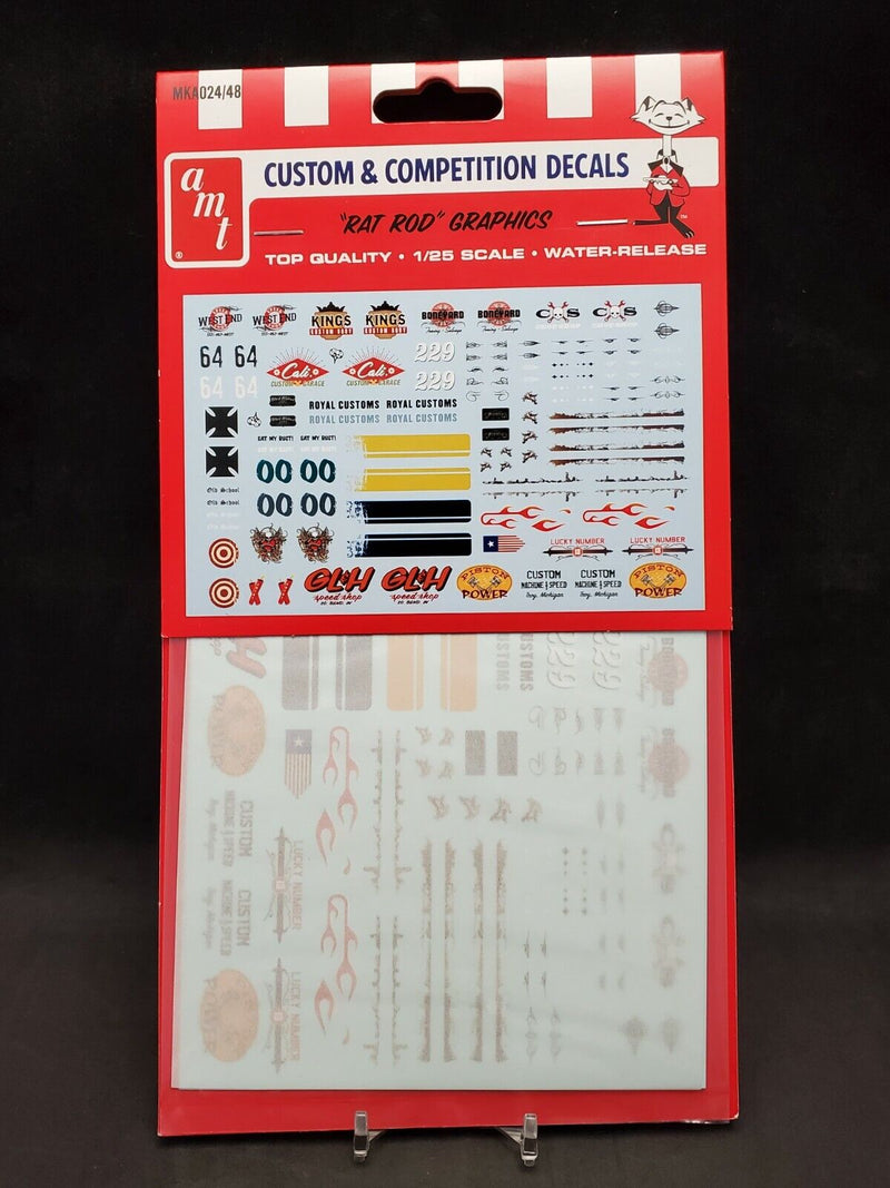 Model Kit Accessories 24 Rat Rod Decals 1:25