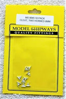 Model Shipways 45 8mm Cleat Two Horned 20pk
