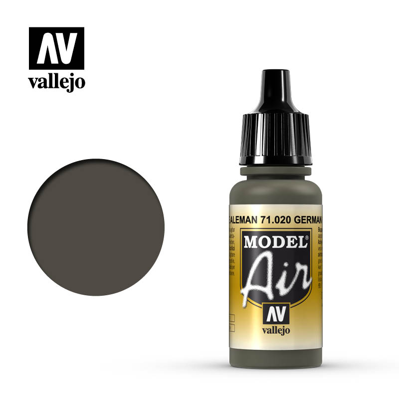 Vallejo Acrylic Paints 71020 Model Air Airbrush Paint, Green Brown (17ml)