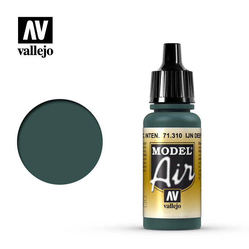 Vallejo Acrylic Paints 71310 Model Air Airbrush Paint, IJN Deep Dark Green (17ml)