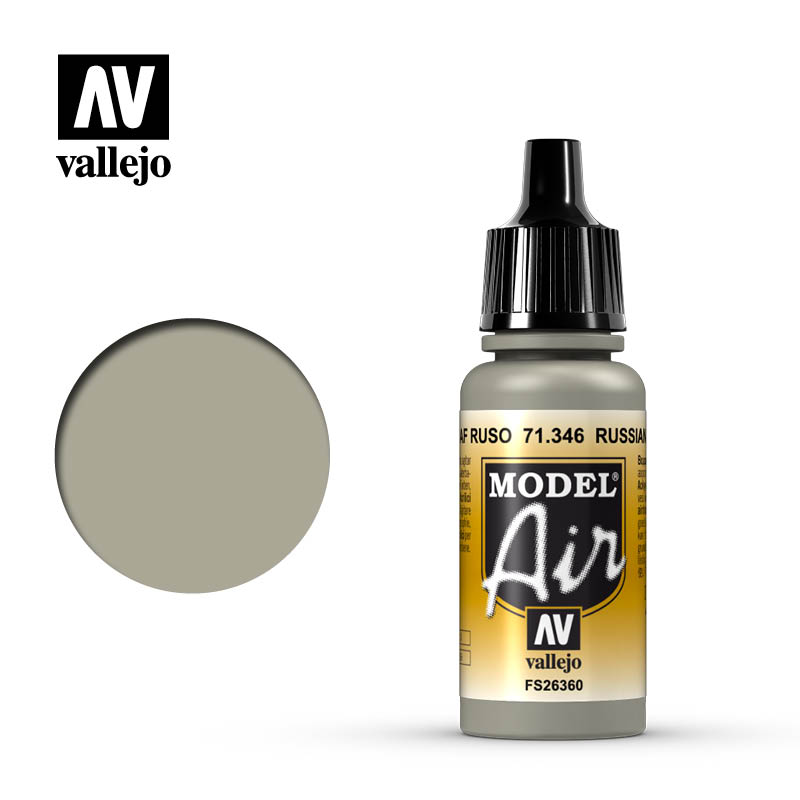 Vallejo Acrylic Paints 71346 Model Air Airbrush Paint, Russian AF Grey N4 (17ml)