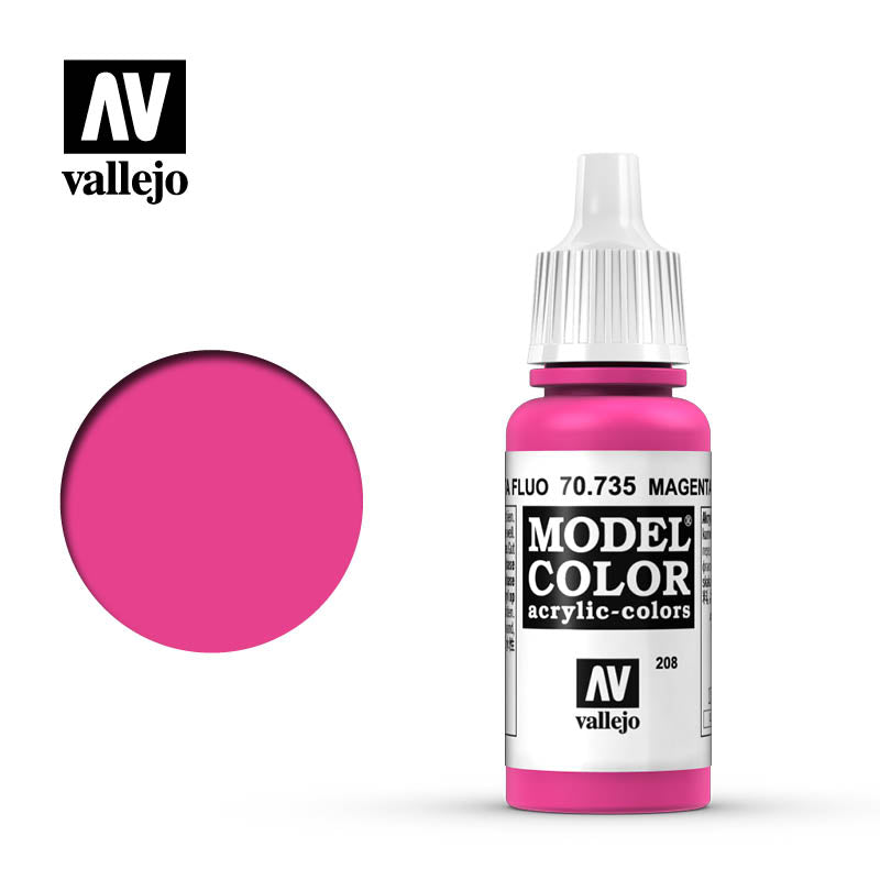Vallejo Acrylic Paints 70.735 Fluorescent Magenta (6 Pack)