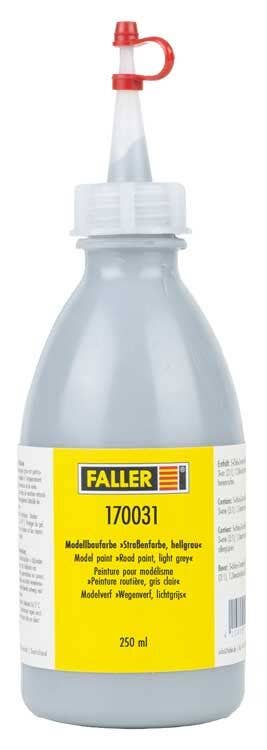 PREORDER Faller 170031 Model Building Paint, Light Gray for Roads (8.5oz 250ml)