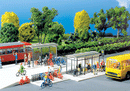 Faller N 272543 Modern Bus Stop Shelter with Bicycle Racks