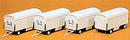 Preiser HO 20006 Modern Circus Wagon Set, Plastic Kits, Equipment Wagons (4), Undecorated)