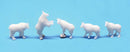 All Scale Miniatures HO 870964 Mountain Goats, Unpainted 3D Printed Figures (5)