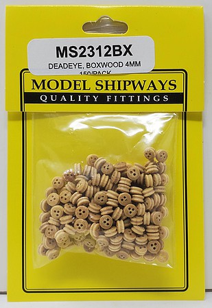 Model Shipways 2312 Deadeyes Boxwood 4mm