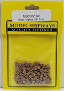 Model Shipways 302 3mm Single Block Walnut 40pk