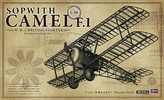 Hasegawa Models 49901 Sopwith Camel F.1  1:16 SCALE MODEL KIT