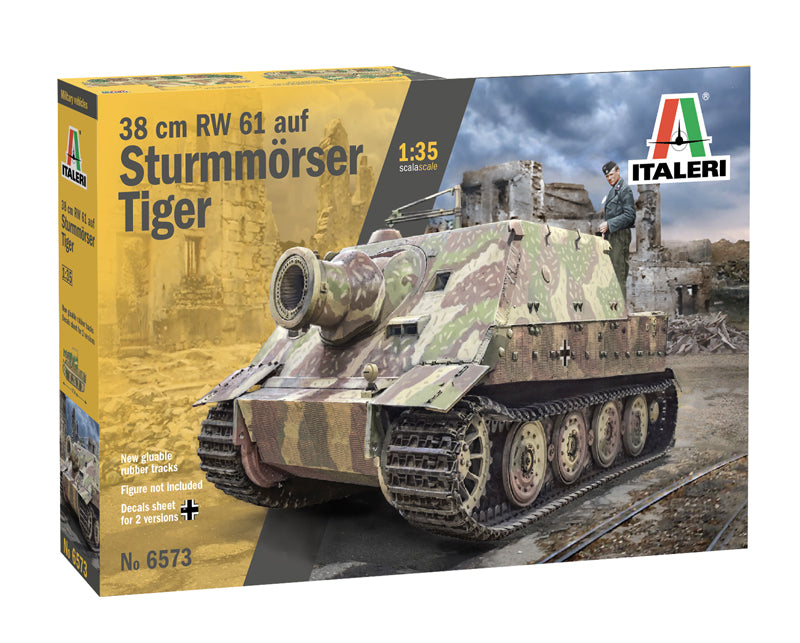 Italeri 6573 - SCALE 1 : 35 38 cm RW 61 auf STURMMORSER TIGER