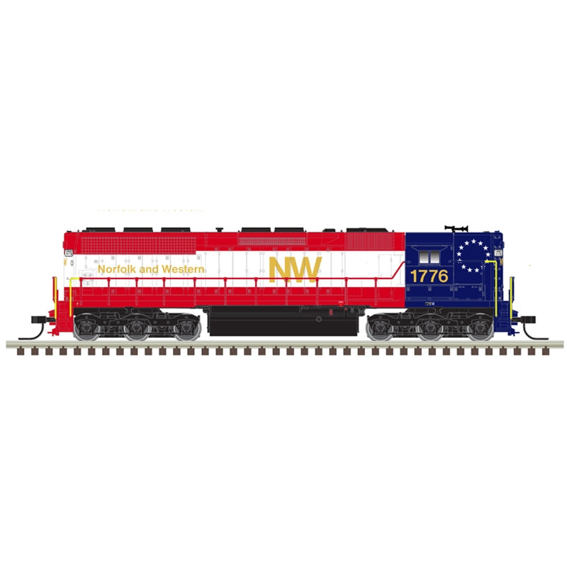 Atlas 40005570 EMD SD45 High Nose - Standard DC - Master(R) Silver -- Norfolk & Western