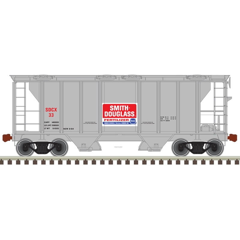 Atlas Trainman N 50005900 PS-2 Covered Hopper, SDCX