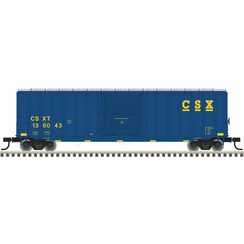 Atlas 50005989 N TRAINMAN ACF 50'6" BOX CAR CSX 136023 (BLUE/YELLOW)