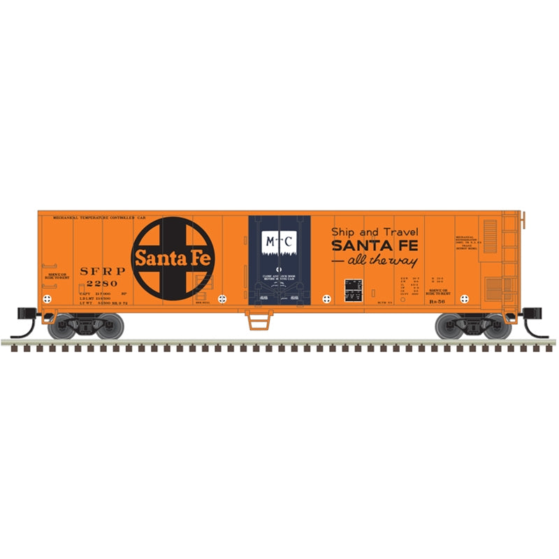 PREORDER Atlas 50006468 50' Mechanical Reefer - Ready to Run -- Santa Fe SFRP