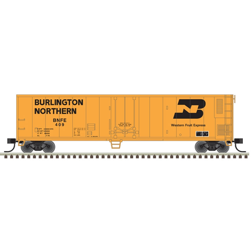 PREORDER Atlas 50006472 50' Mechanical Reefer - Ready to Run -- Burlington Northern