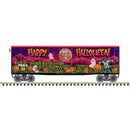 Atlas 50006480 40' Plug-Door Boxcar - Ready to Run -- Halloween (red, black, purple green, Halloween Graphics), N