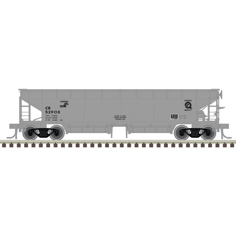 PREORDER Atlas 50006605 70-Ton Hart Ballast Car - Ready to Run - Master(R) -- Conrail 52921 (gray, black), N