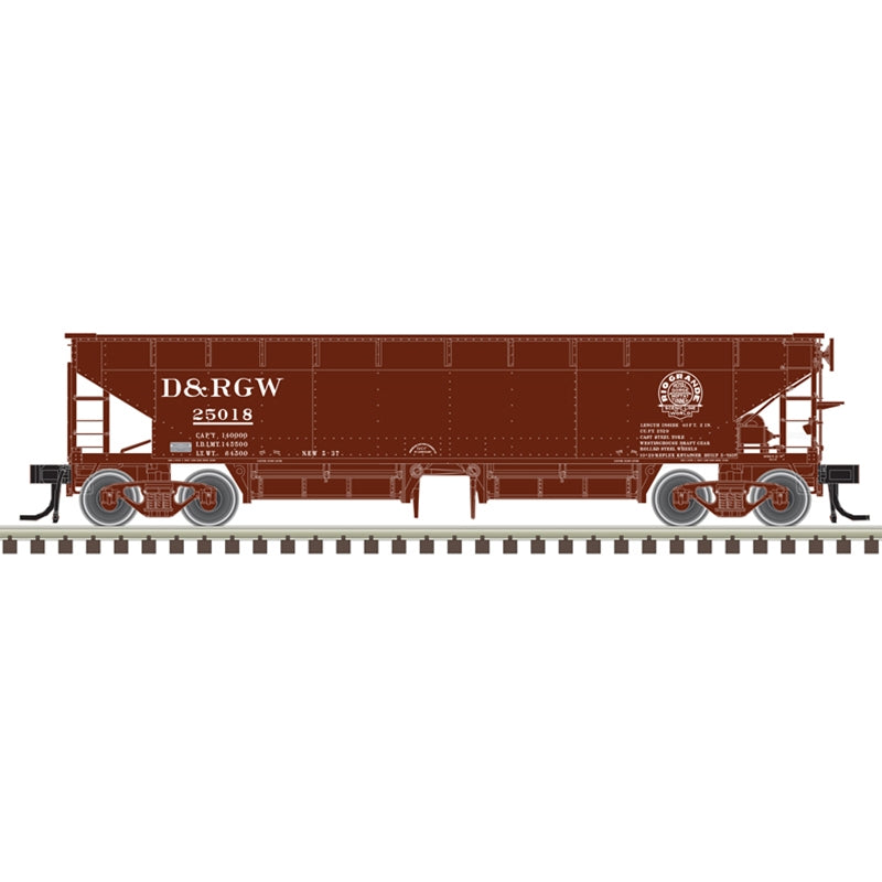 PREORDER Atlas 50006606 70-Ton Hart Ballast Car - Ready to Run - Master(R) -- Denver & Rio Grande Western