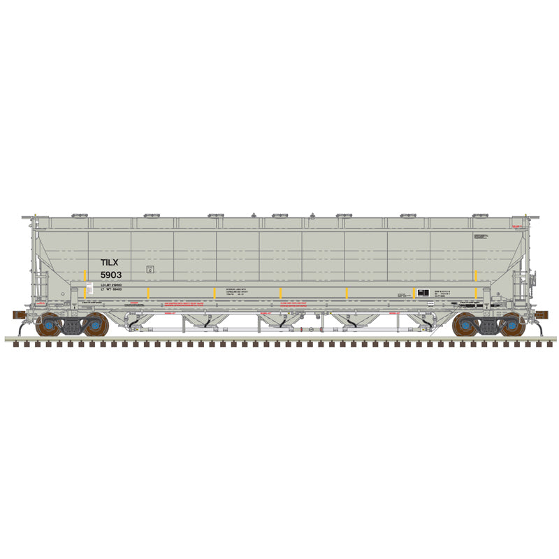 PREORDER Atlas 50006866 N Trinity 5660 PD Covered Hopper - Ready to Run -- Trinity Industries Leasing TILX