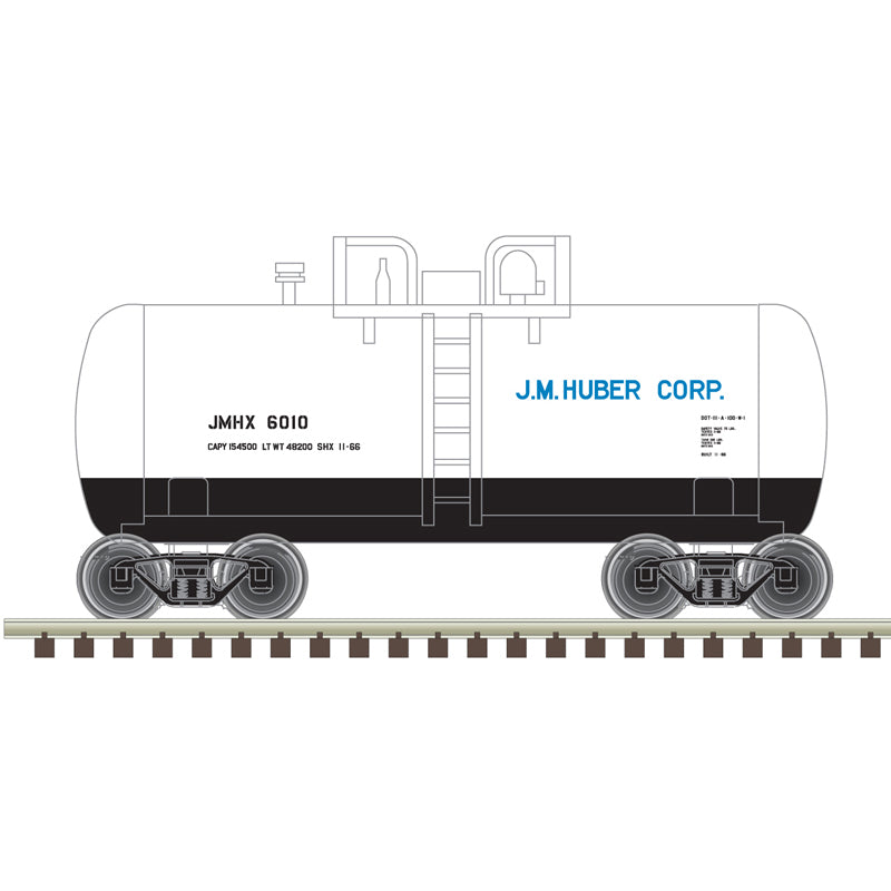 PREORDER Atlas 50006880 N 28' Beer Can Shorty Tank Car - Ready to Run -- JM Huber JMHX