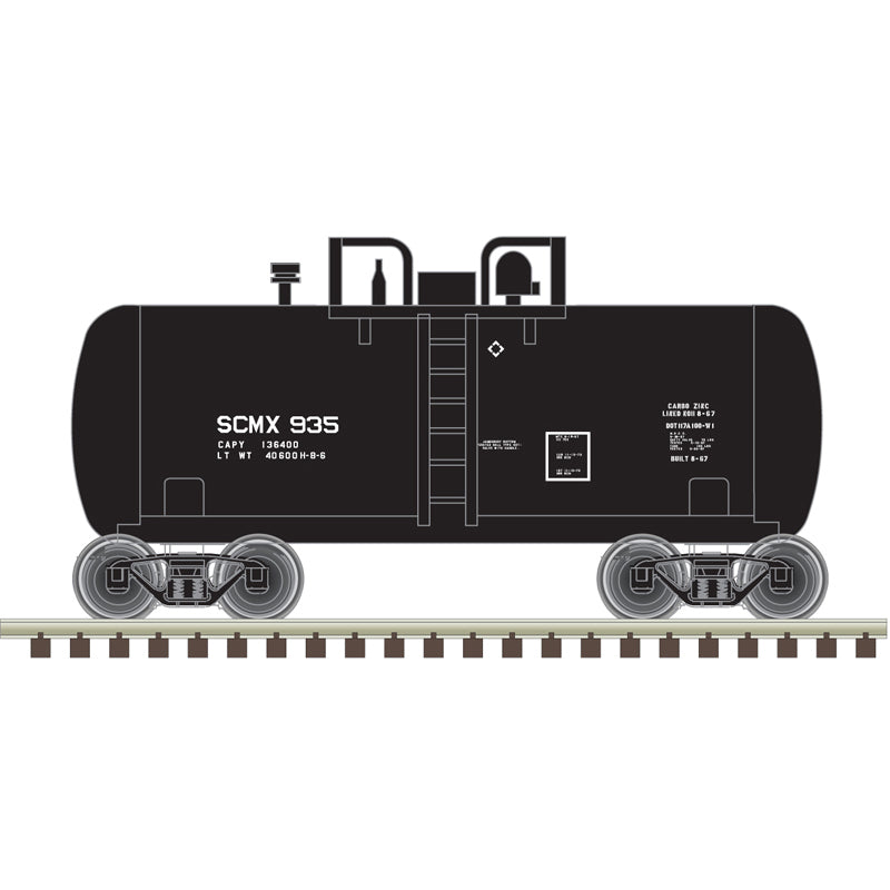 PREORDER Atlas 50006881 N 28' Beer Can Shorty Tank Car - Ready to Run -- Shell Chemical SCMX