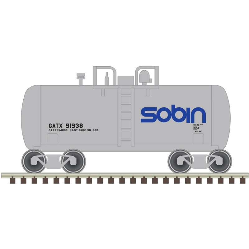 PREORDER Atlas 50006883 N 28' Beer Can Shorty Tank Car - Ready to Run -- Sobin GATX