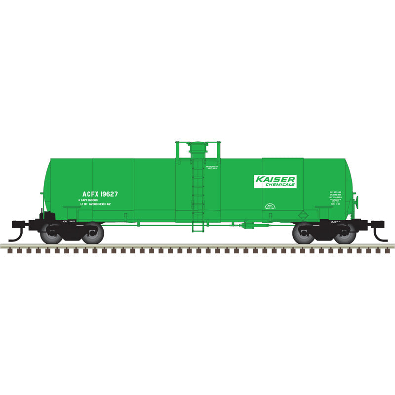 PREORDER Atlas 20007557 HO ACF 17,360-Gallon Tank Car - Ready to Run - Master(R) -- Kaiser Chemicals ACFX