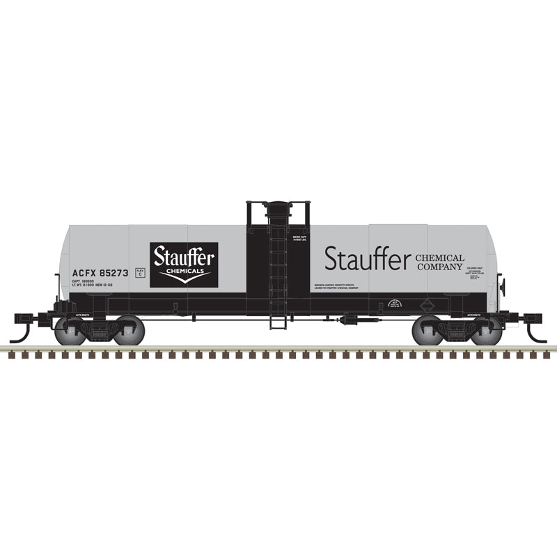 PREORDER Atlas 50006909 N ACF 17,360-Gallon Tank Car - Ready to Run - Master(R) -- Stauffer Chemical ACFX