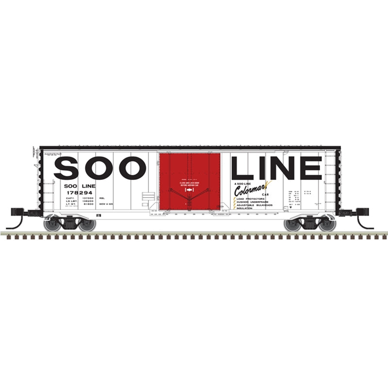 PREORDER Atlas Master Line N 50007161 50' General American RBL Plug-Door Boxcar, Soo Line