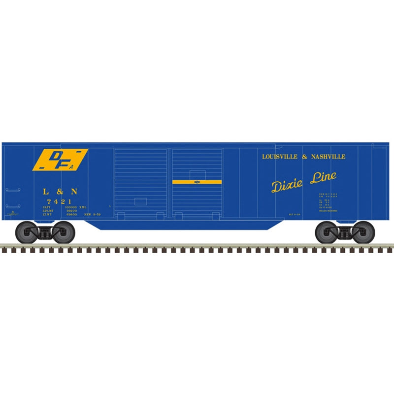 PREORDER Atlas Trainman N 50007329 50' Double Door Boxcar, Louisville & Nashville