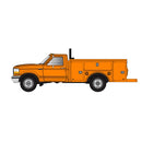 Atlas 60000157 1990s Ford(R) F-250 - F-350 Standard Cab Pickup Set - Assembled -- Safety Orange, N