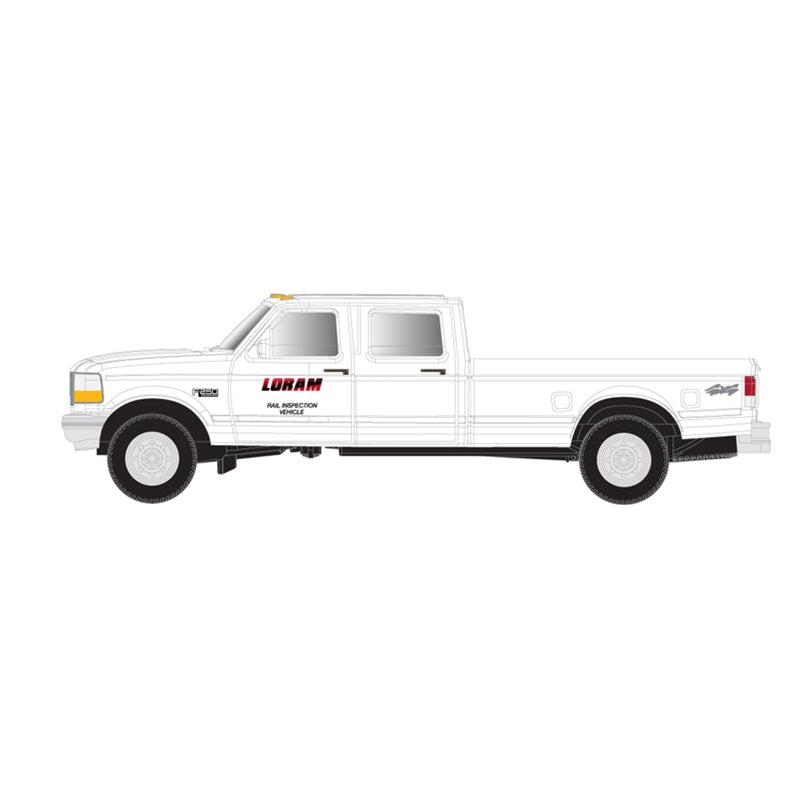 Atlas 60000158 1990s Ford(R) F-250 - F-350 Standard Cab Pickup Set - Assembled -- Loram (white, black, red), N