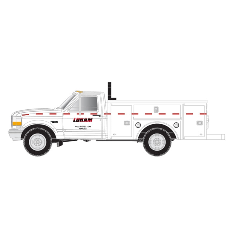 Atlas 60000158 1990s Ford(R) F-250 - F-350 Standard Cab Pickup Set - Assembled -- Loram (white, black, red), N