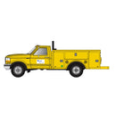 Atlas 60000161 1990s Ford(R) F-250 - F-350 Standard Cab Pickup Set - Assembled -- Long Island Rail Road (yellow, white), N