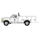 PREORDER Atlas N 60000188 1990s Ford F-250, F-350 Pickup Truck Set, Assembled, Burlington Northern (white, black)