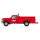 PREORDER Atlas N 60000191 1990s Ford F-250, F-350 Pickup Truck Set, Assembled, Providence & Worchester (red, white)