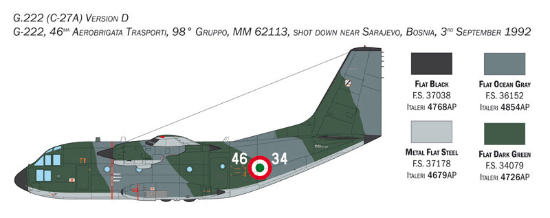 Italeri 1450 - SCALE 1 : 72 C-27J SPARTAN / G.222