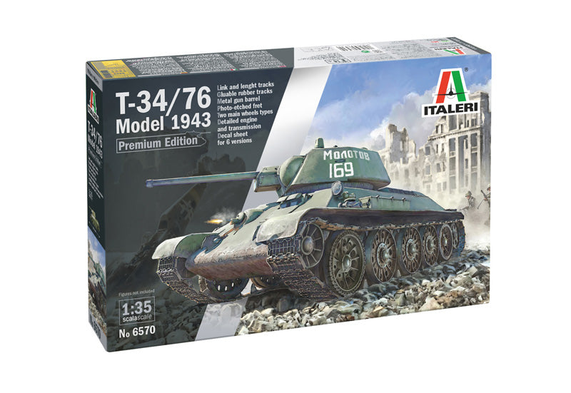 Italeri 6570 - SCALE 1 : 35 T-34/76 Model 1943 Early Version Premium Edition