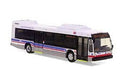 Iconic Replicas HO 87-0499 Nova Bus LFSD Transit Bus, Assembled, Chicago Transit Authority CTA (white, gray, blue, red)