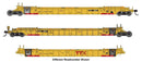 PREORDER Walthers Mainline HO 910-55833 NSC Articulated 3-Unit 53' Well Car, TTX