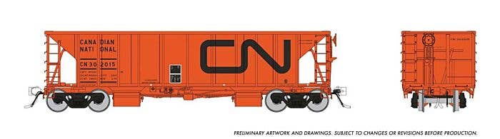 PREORDER Rapido HO 158013A NSC Ballast Hopper, Canadian National Random from Set