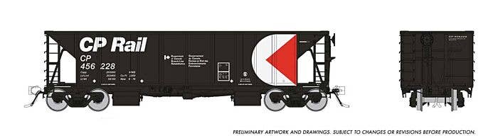 PREORDER Rapido HO 158016A NSC Ballast Hopper, Canadian Pacific Random from Set