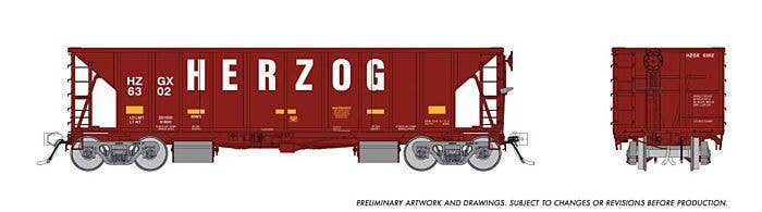 PREORDER Rapido HO 158020A NSC Ballast Hopper, Herzog Random from Set