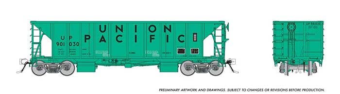 PREORDER Rapido HO 158021A NSC Ballast Hopper, Union Pacific Random from Set