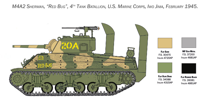 Italeri 6583 - SCALE 1 : 35 M4 SHERMAN U.S. MARINE CORPS