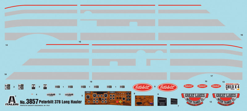 Italeri 3857 - SCALE 1 : 24 PETERBILT 378 ''Long Hauler''