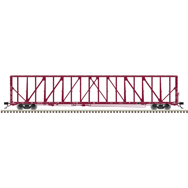 PREORDER Atlas O 3001789 73' Centerbeam/Center Divider Flatcar with Load, 3-Rail, Premier, Canadian National