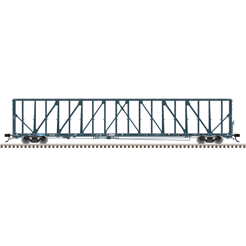 PREORDER Atlas O 3002791 73' Centerbeam/Center Divider Flatcar with Load, 2-Rail, Premier, First Union Rail FURX