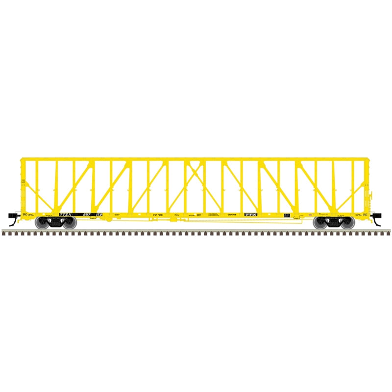 PREORDER Atlas O 3001792 73' Centerbeam/Center Divider Flatcar with Load, 3-Rail, Premier, TTX