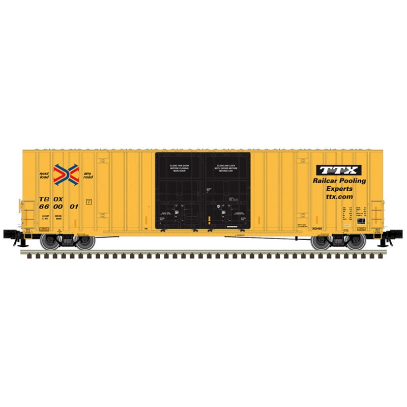 PREORDER Atlas Master Line O 3004090 2 Rail 60' Gunderson 7550 Ton Hy-Cube Box Car, TTX